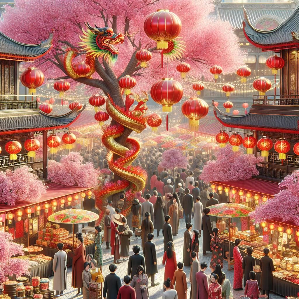 Lunar New Year marketplace