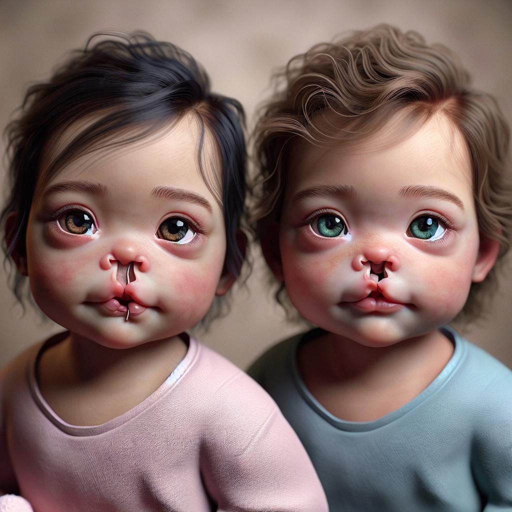 "Infants with cleft lips"