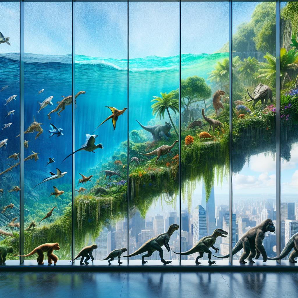 "Evolution through glass window"