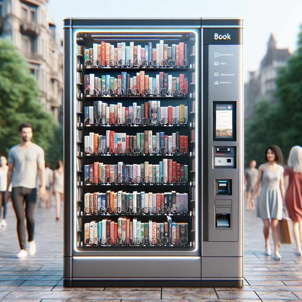 Book vending machine installation.
