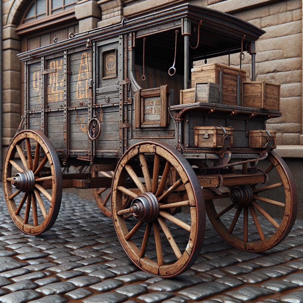 Antique postal delivery wagon.