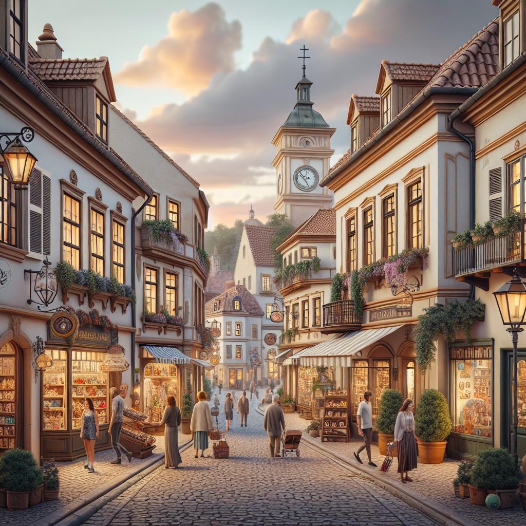 Quaint European-style townscape