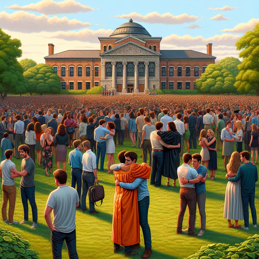 College campus farewell event.