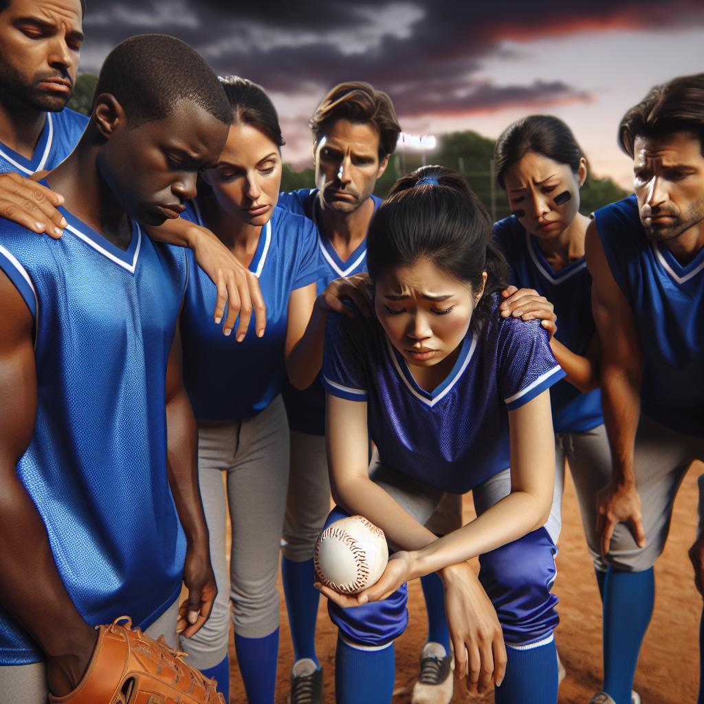 Softball game disappointment emotion