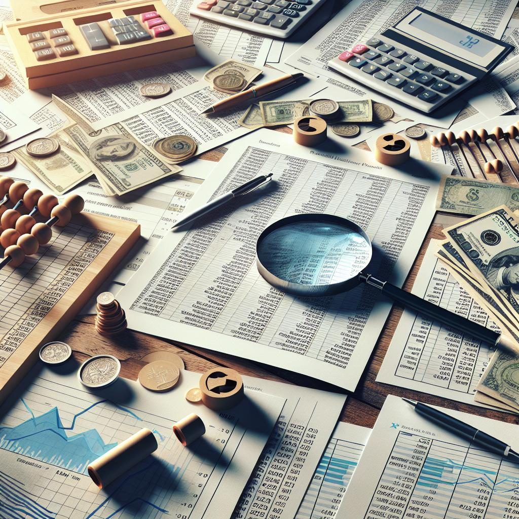 Financial puzzle investigation concept.