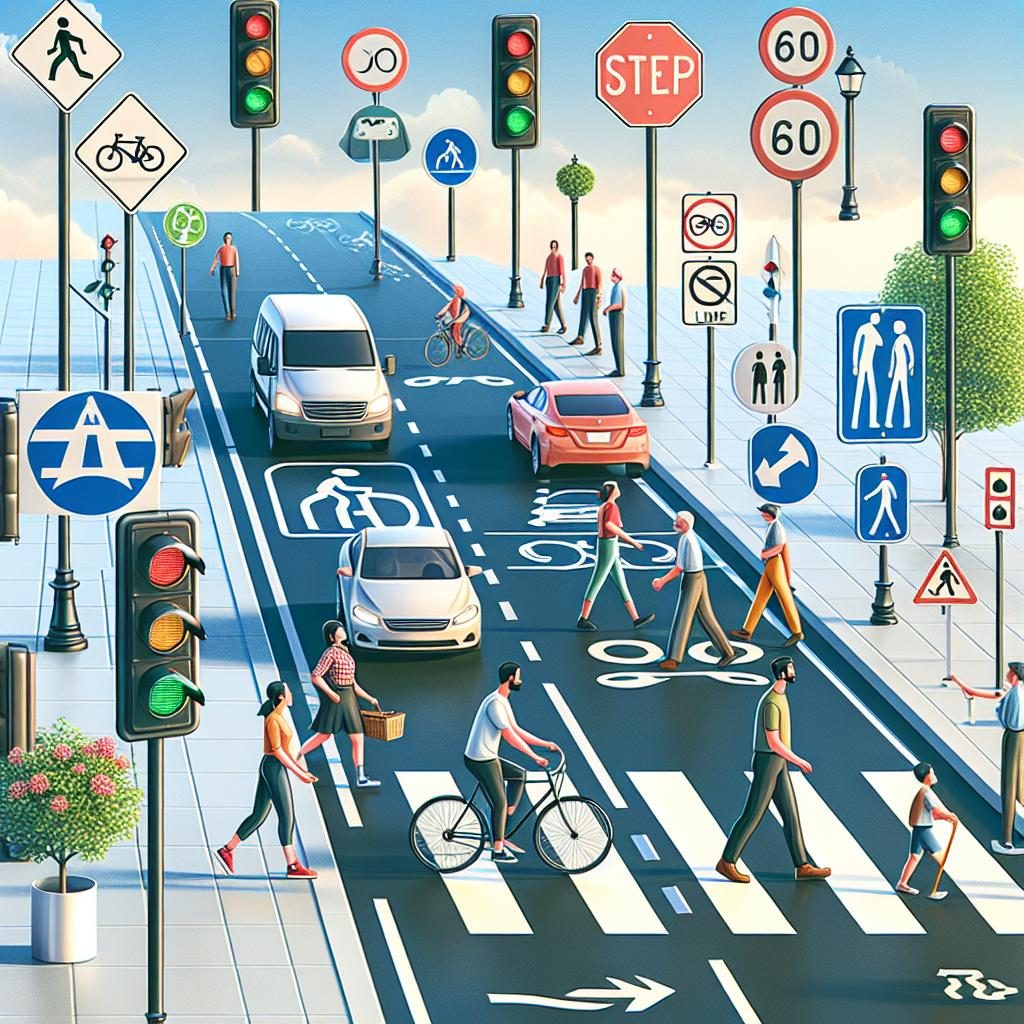 Road safety improvement illustration