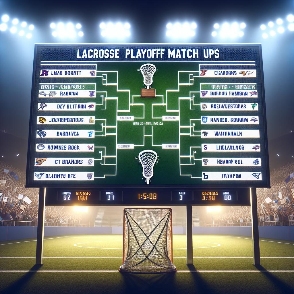 Lacrosse playoff matchups design.