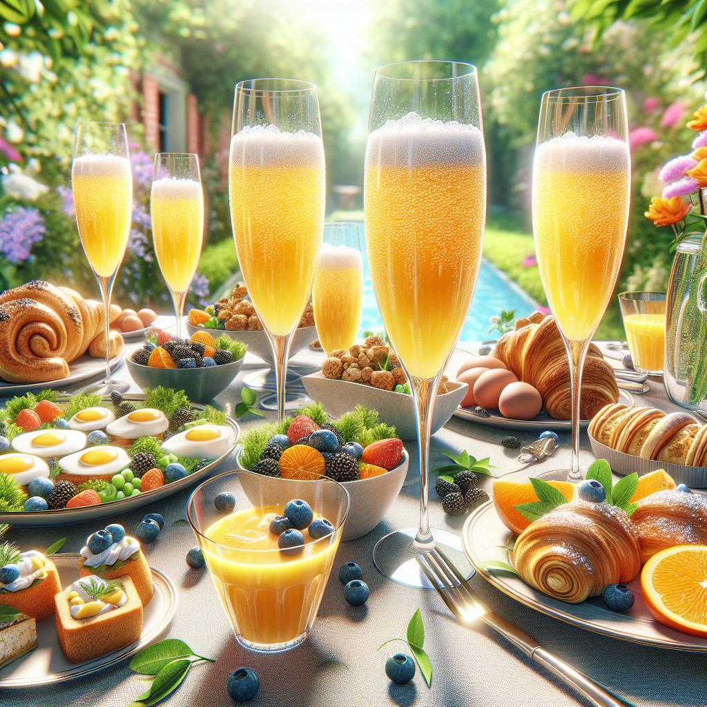 "Summer brunch with mimosas"