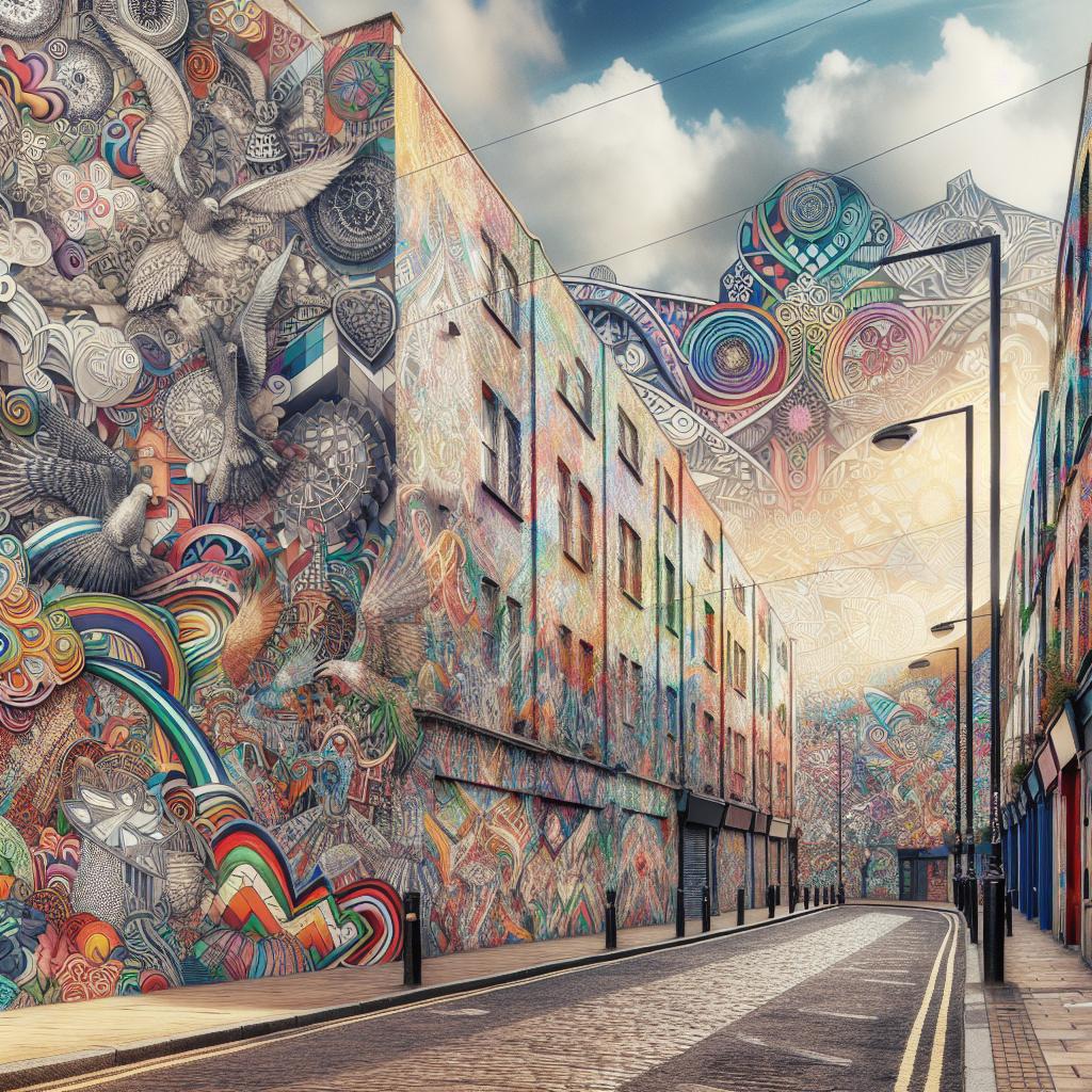 Colorful urban street art.