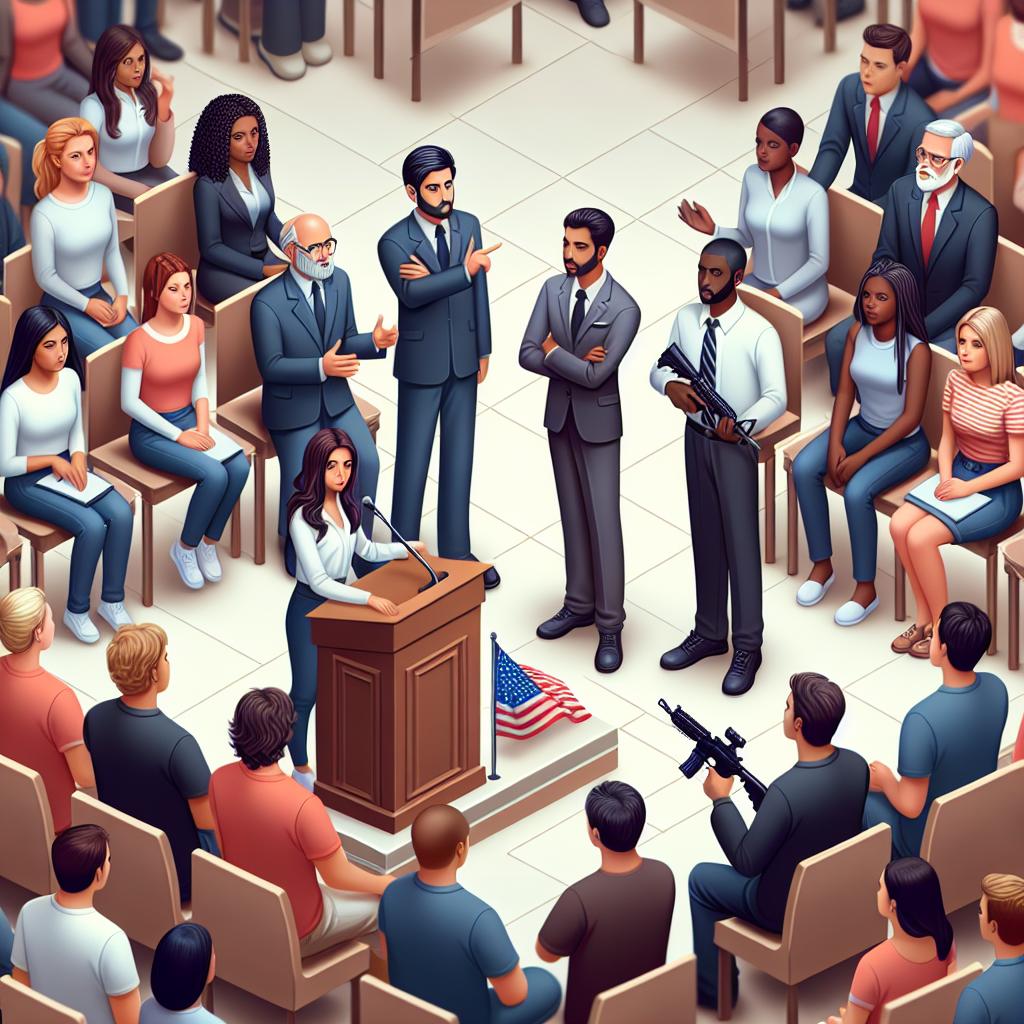 Campus carry advocacy concept.