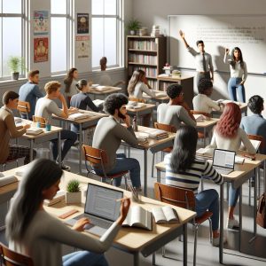 Diverse students in classroom