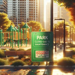 "City park closure announcement"