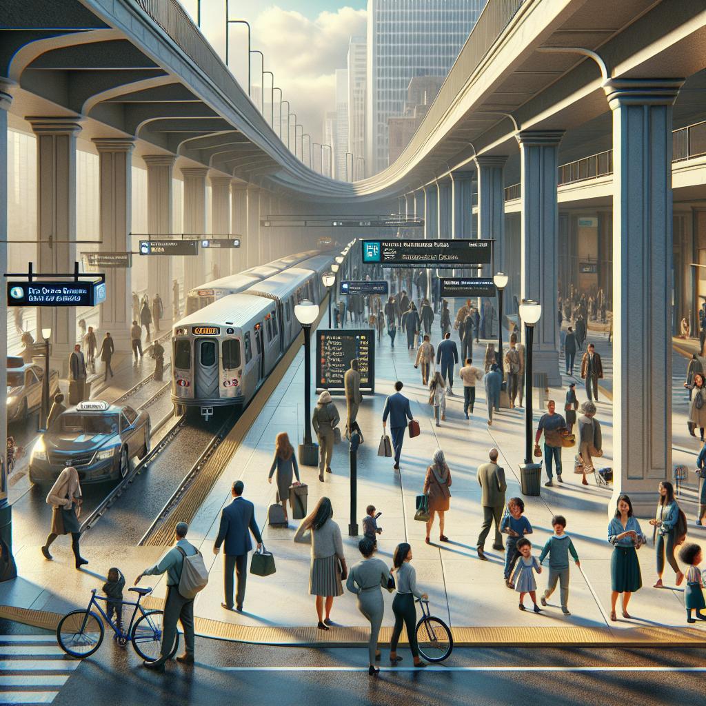 Transportation hub concept art.