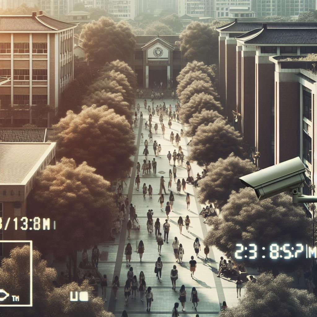 Campus surveillance camera evidence.