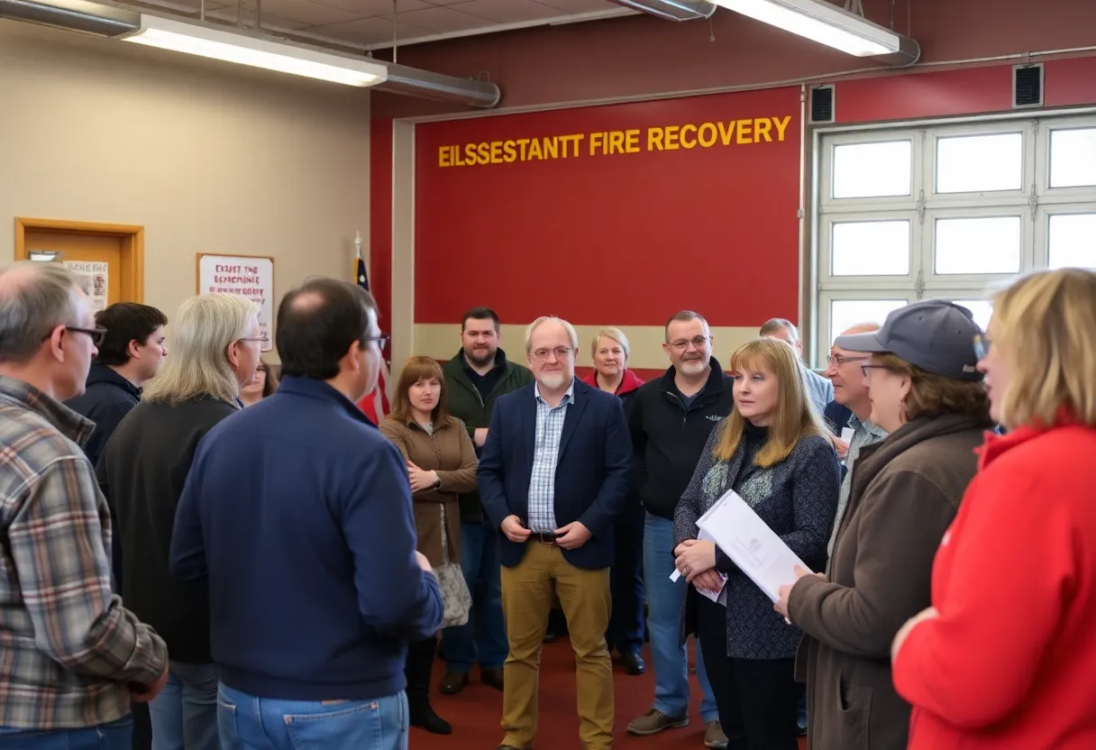 A diverse group of people participating in a community workshop on opioid use disorder.