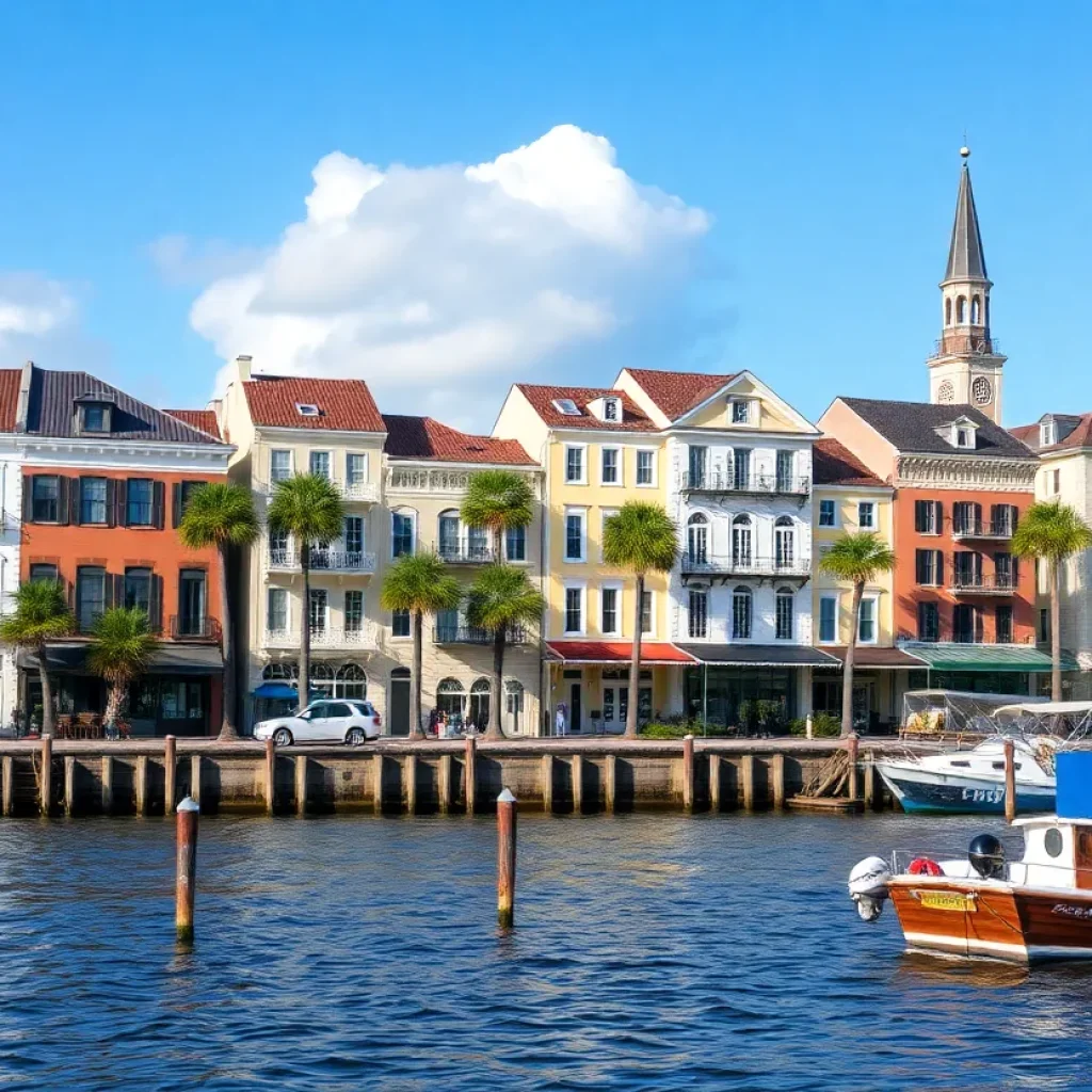 Scenic view of historic buildings in Charleston, South Carolina
