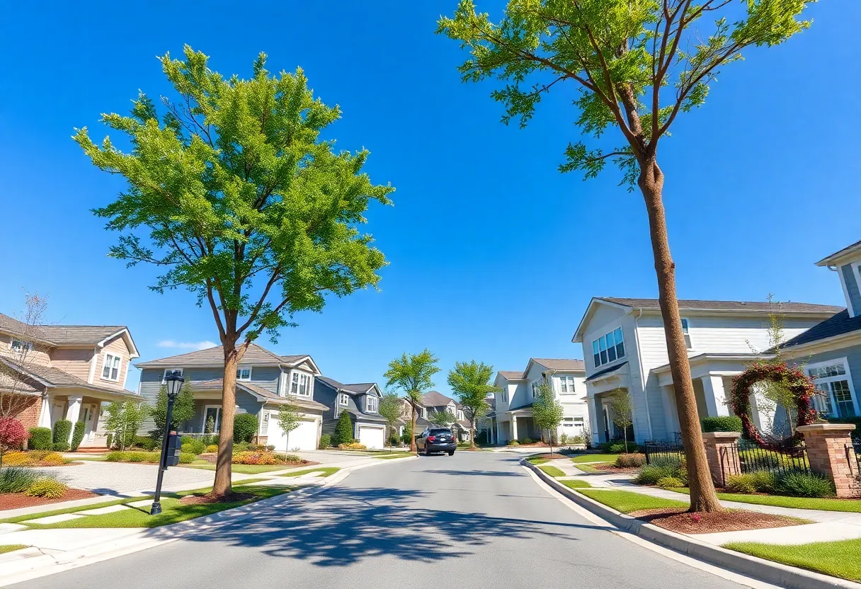 Street view of luxury homes in Greenville SC