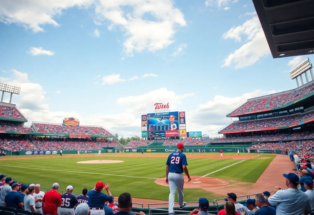 Players from the Bowling Green Hot Rods in action during a baseball game.