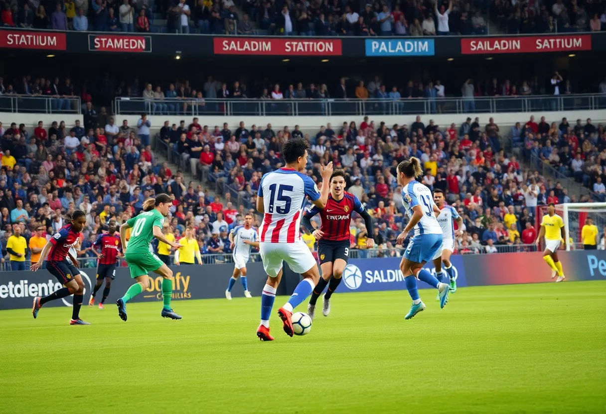 Soccer match between Greenville Triumph SC and Texoma FC at Paladin Stadium