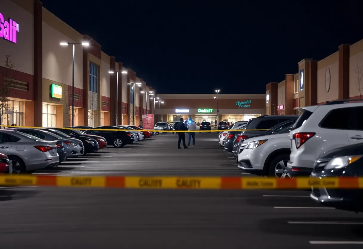Scene of the shooting incident at Haywood Mall