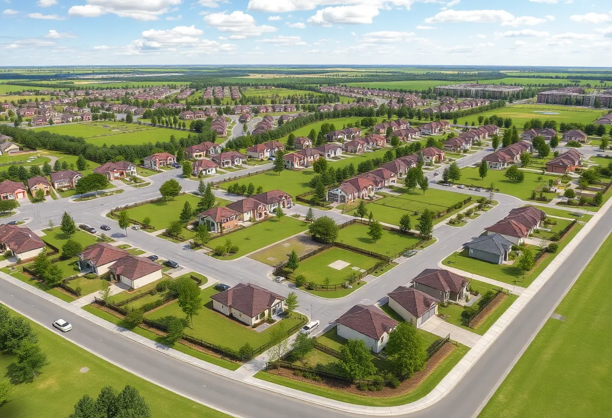Architectural layout of the proposed Logan Reserve subdivision showing residential lots and green spaces.