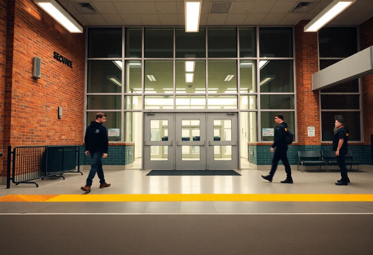 A safe school environment with visible security enhancements