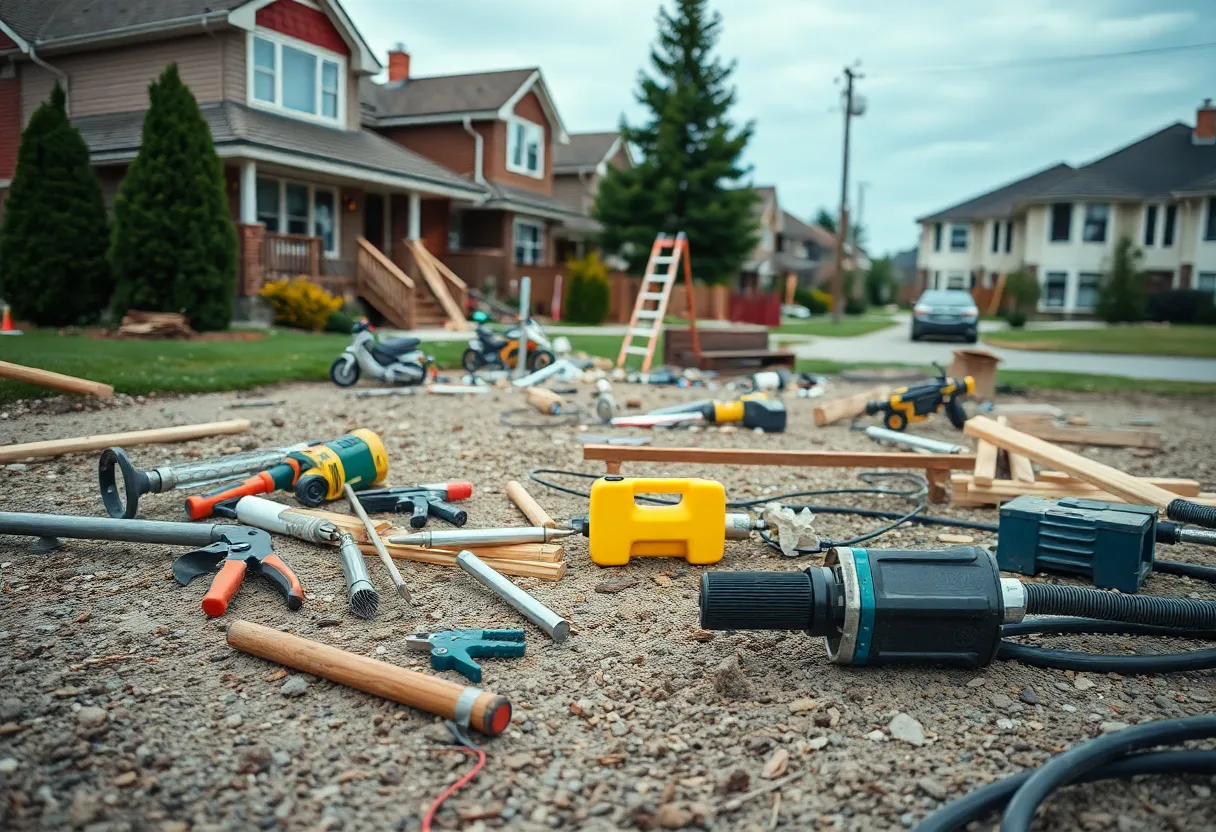 Construction site displaying unfinished electrical installations
