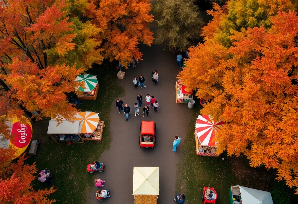 Families enjoying a vibrant autumn festival in Greenville