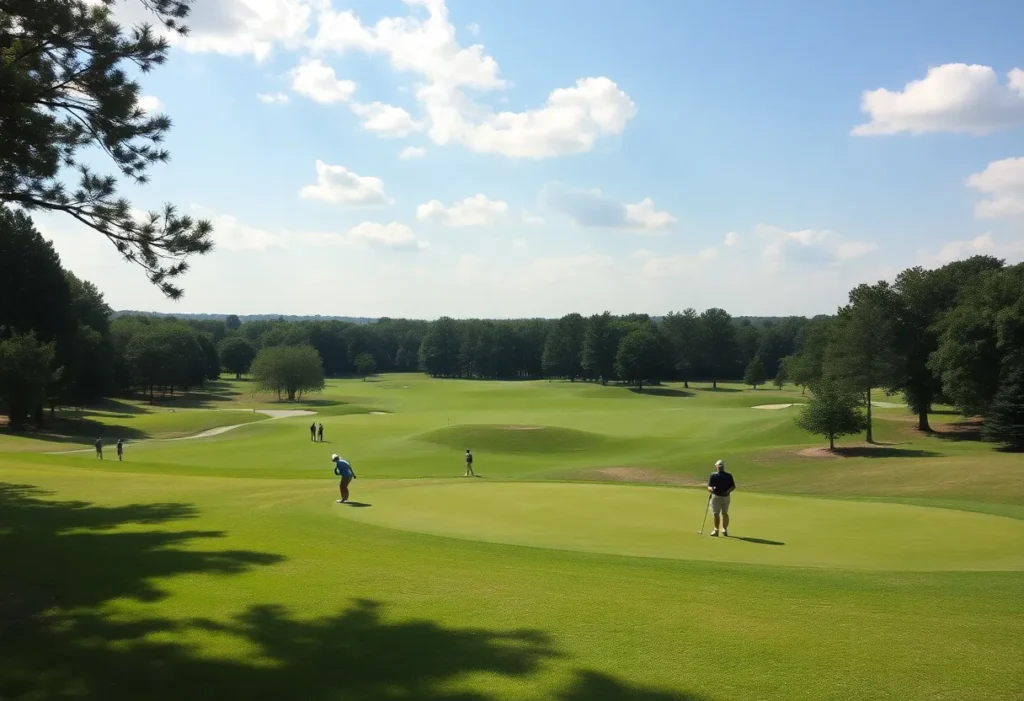 Players from Alabama women's golf team at a tournament