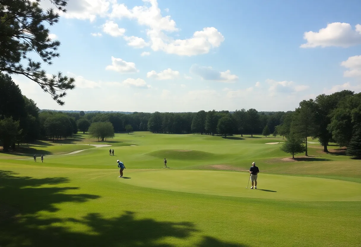 Players from Alabama women's golf team at a tournament