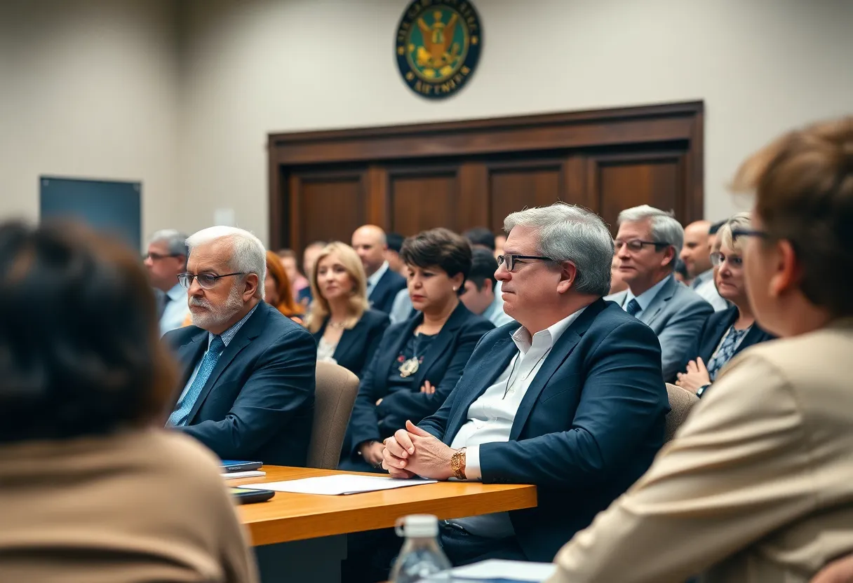 Greenville County administrator leading a meeting discussing employee conduct policies.