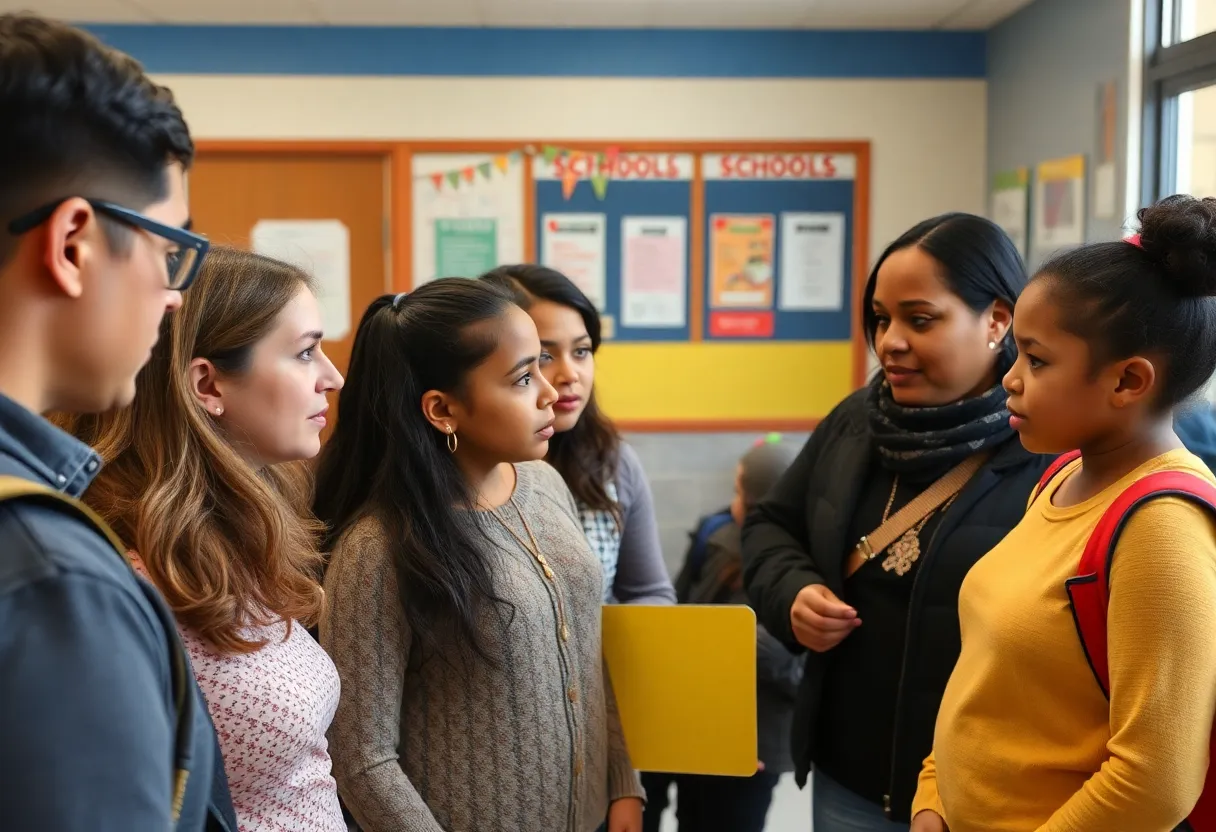 Community interaction at Westcliffe Elementary School regarding safety measures