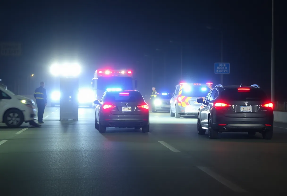 Emergency responders at the scene of a crash on Locust Hill Road in Greenville County