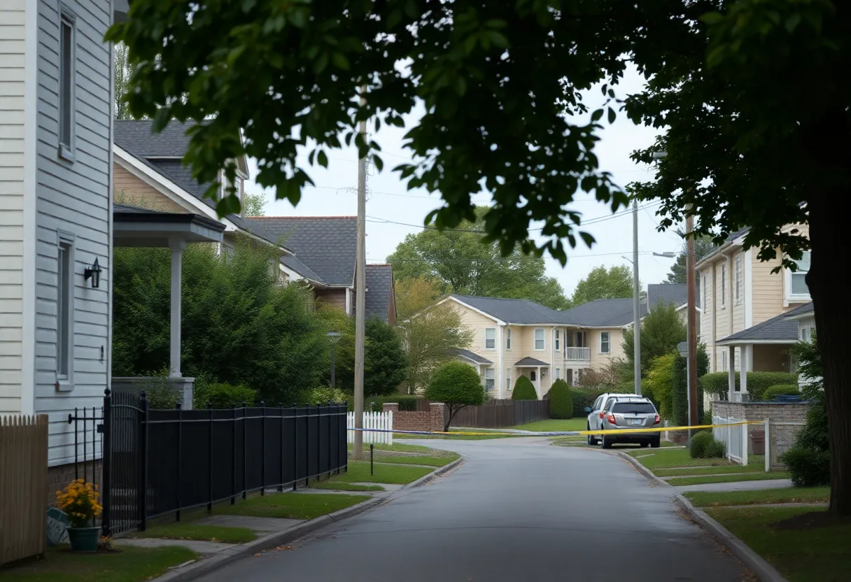 Quiet neighborhood where a double homicide occurred