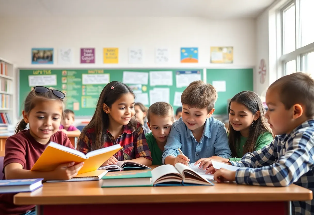 Students engaged in learning in a classroom at Greenville County School