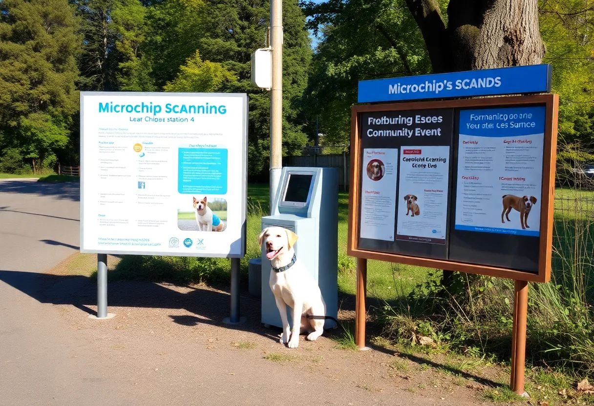 Microchip scanning station at Greenville Humane Society