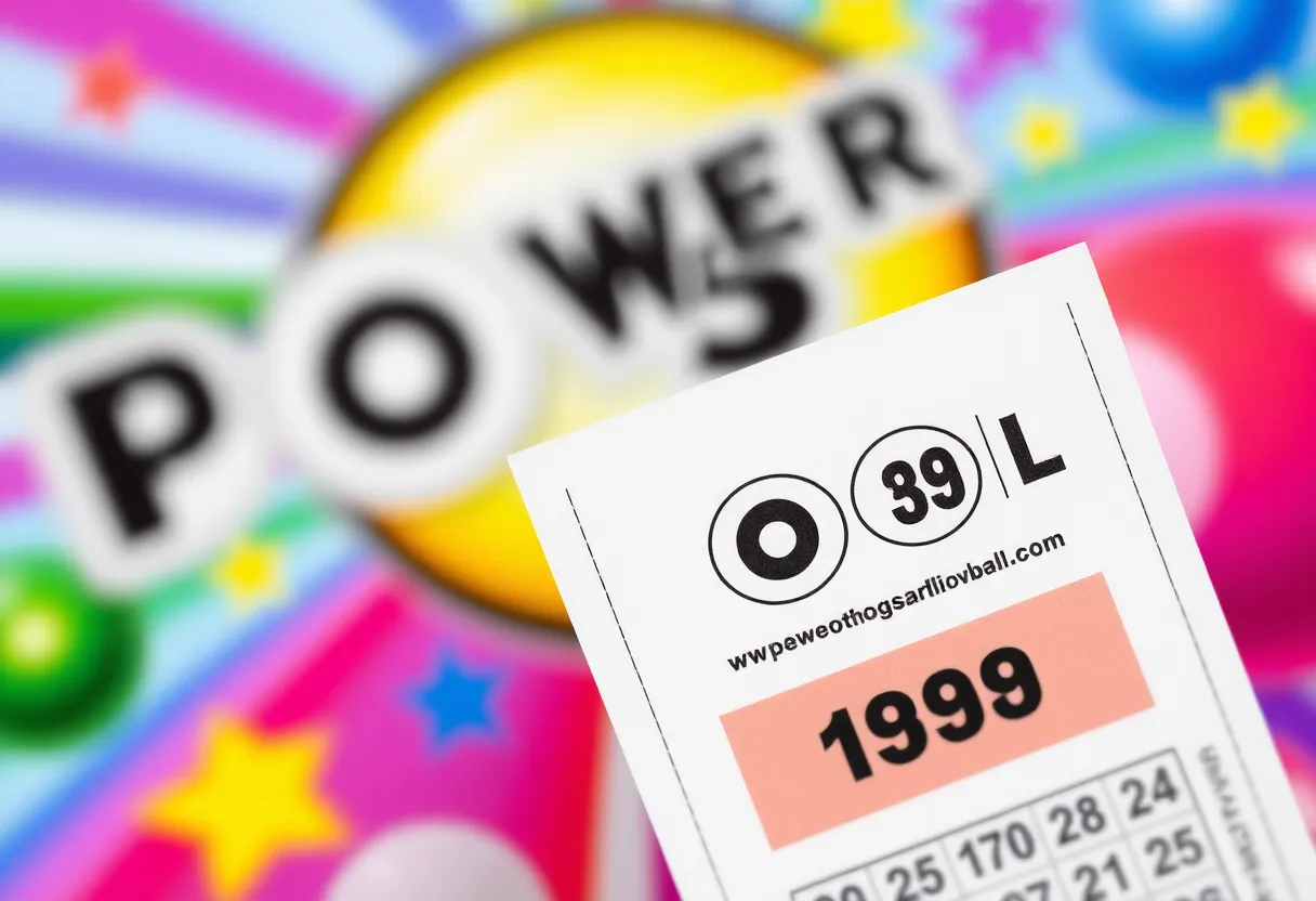 Illustration of a Powerball lottery ticket symbolizing a win.