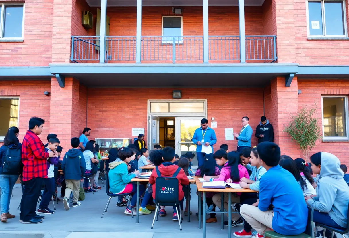 Students and teachers at Greenville Technical Charter High School