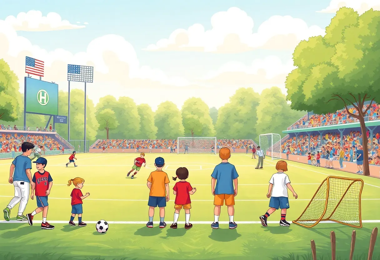 Community enjoying new sports facilities in Greenville