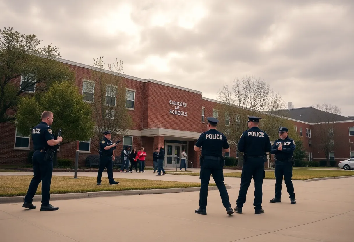 Police presence at Greer Schools during secure status