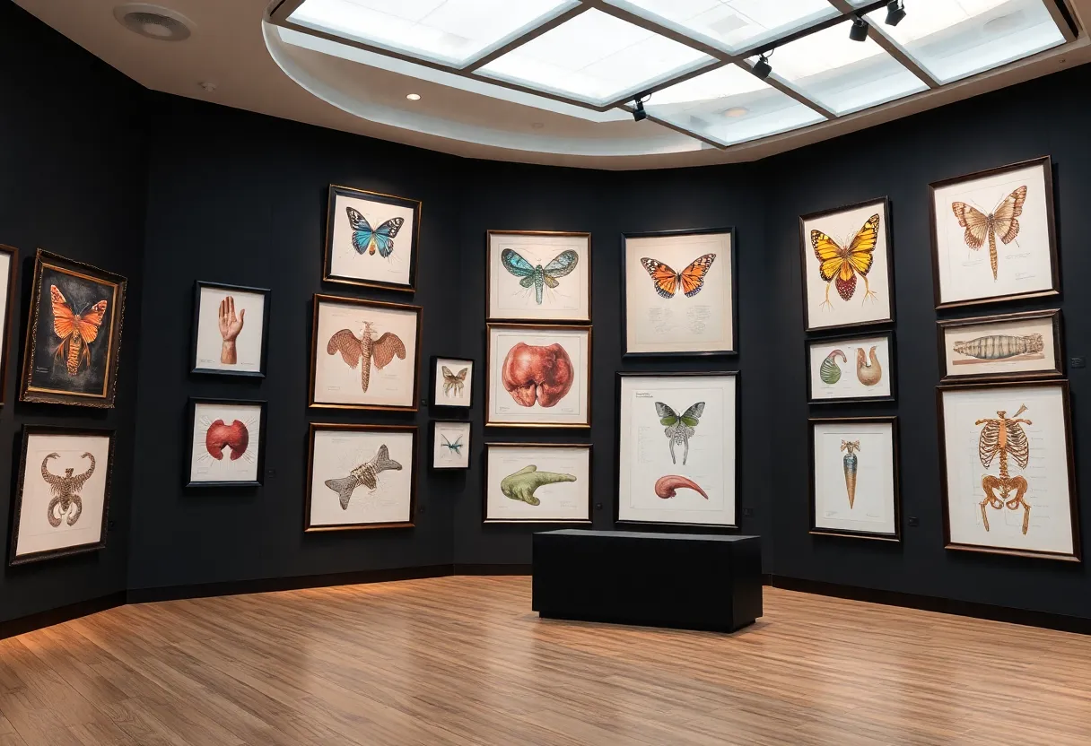 Artwork by Jeanet S. Dreskin displayed in a gallery.