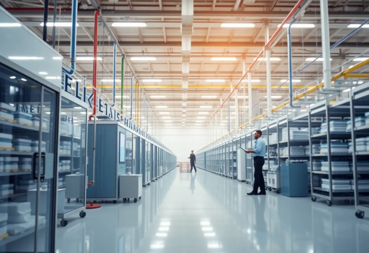 Image of PL Developments manufacturing facility in Piedmont, South Carolina, focusing on production and workforce.