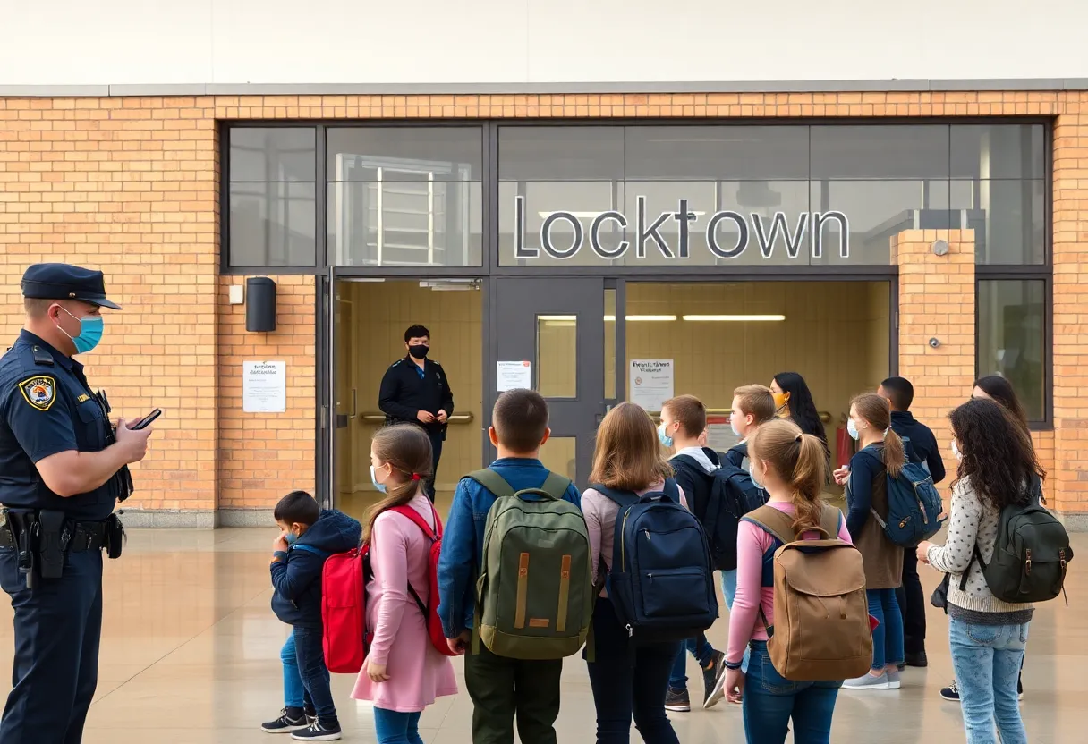 Lockdown measures at a high school in Greenville