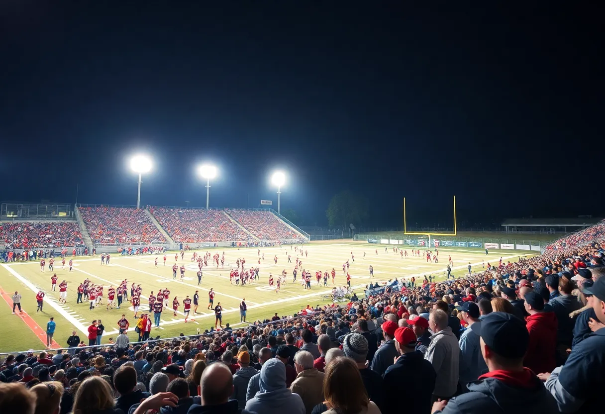 Exciting high school football game in South Carolina