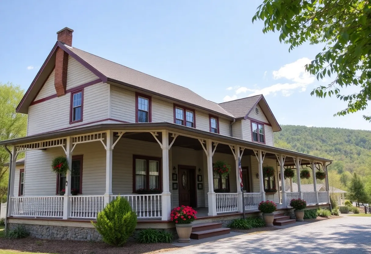 A view of the restored exterior of the Spring Park Inn
