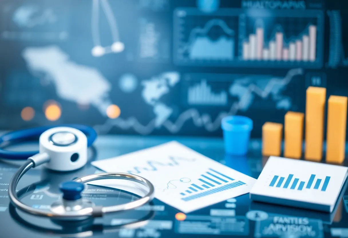 Abstract illustration of financial advisory in healthcare sector