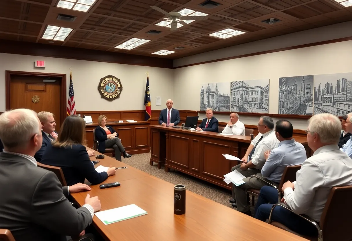 Greenville City Council members discussing regulations during a workshop session.