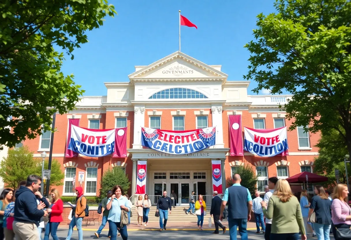 Voters at a City Council election site in Greenville County