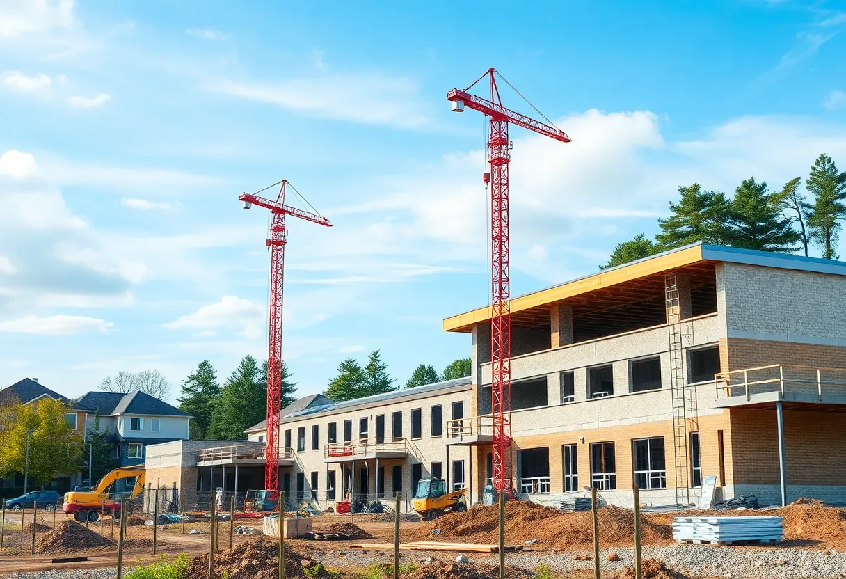 Construction site for new school in Greenville County