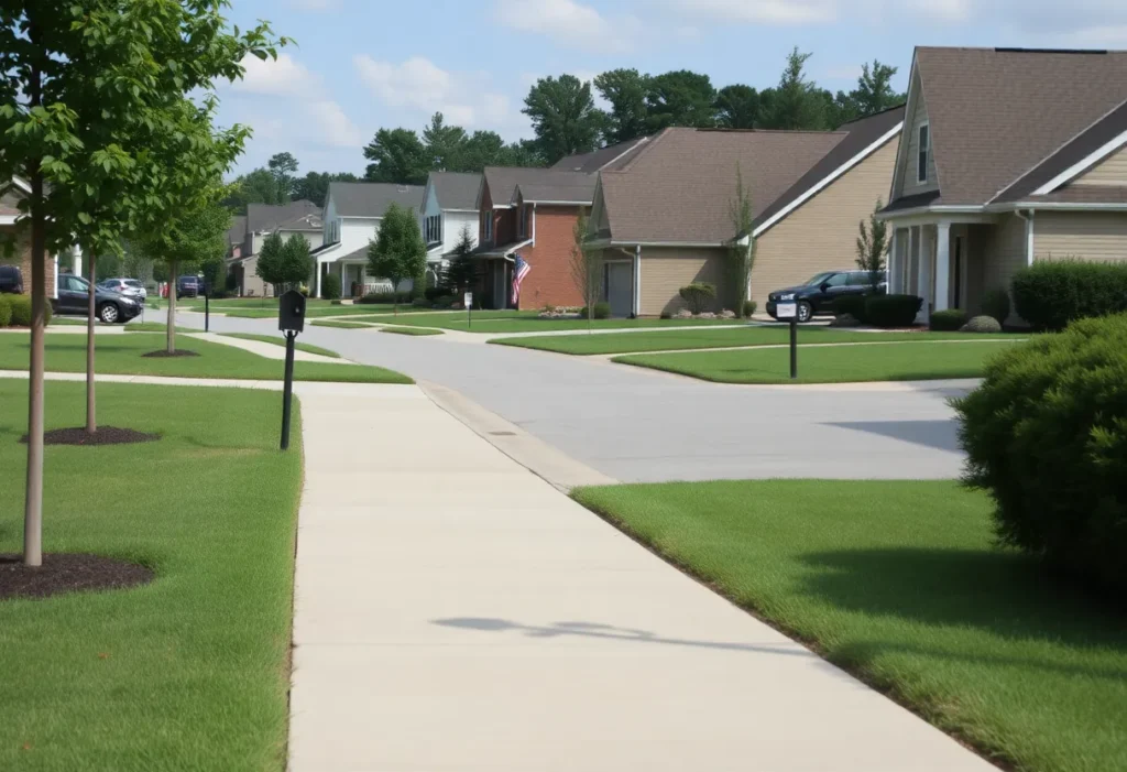 New sidewalk construction in Greenville SC